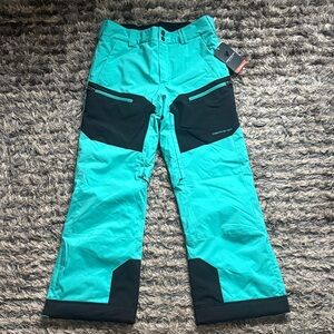 Obermeyer Kids' Aqua and Black Snow Pants